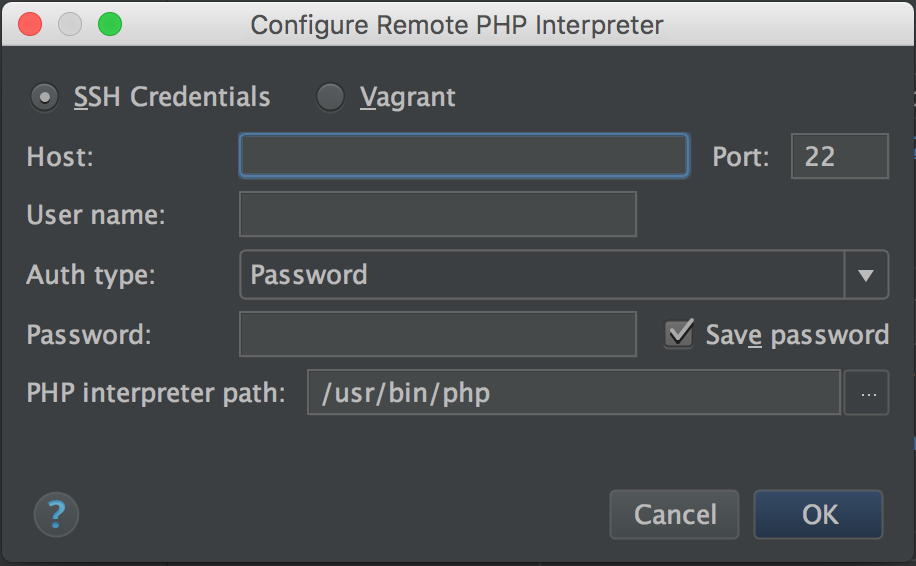 Configure Remote PHP Interpreter